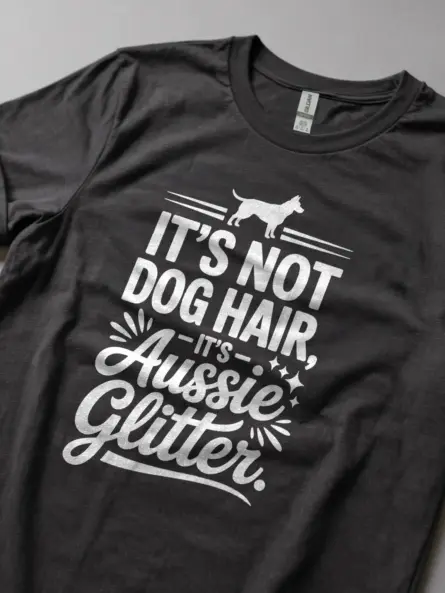 Funny Dog Hair Is My Glitter Shirt – Aussie Sparkle Tee - Image 4