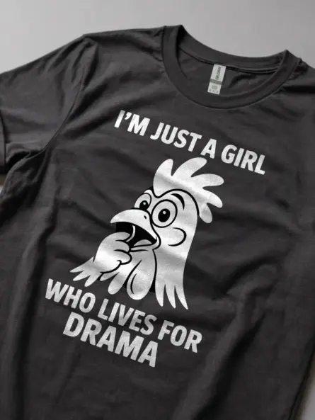 Funny Drama Queen T-Shirt – Bold Rooster Meme Design - Image 5