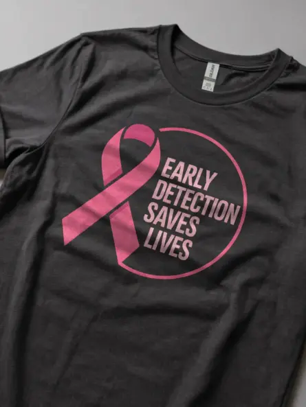 Early Detection Saves Lives Shirt – Powerful Pink Ribbon Awareness Tee - Image 7