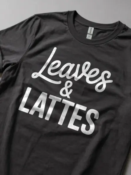 Fall Coffee Shirt – Leaves and Lattes Cozy PSL Tee for Women - Image 8