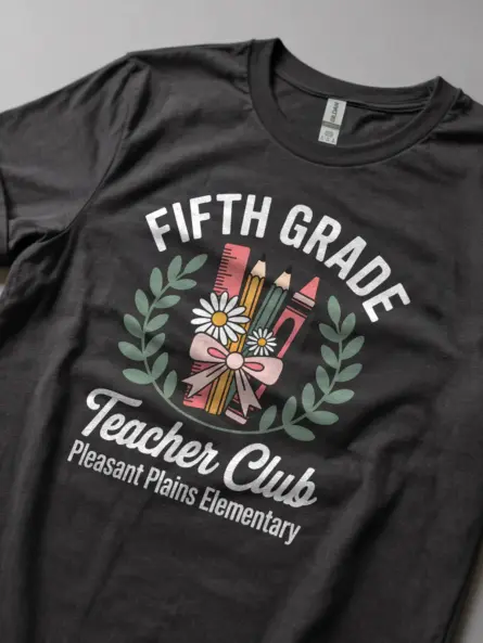 Fifth Grade Teacher Shirt – Vintage Club Spirit Faculty Tee - Image 5