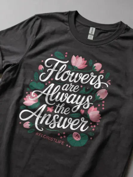 Flowers Are Always the Answer T-Shirt - Image 6