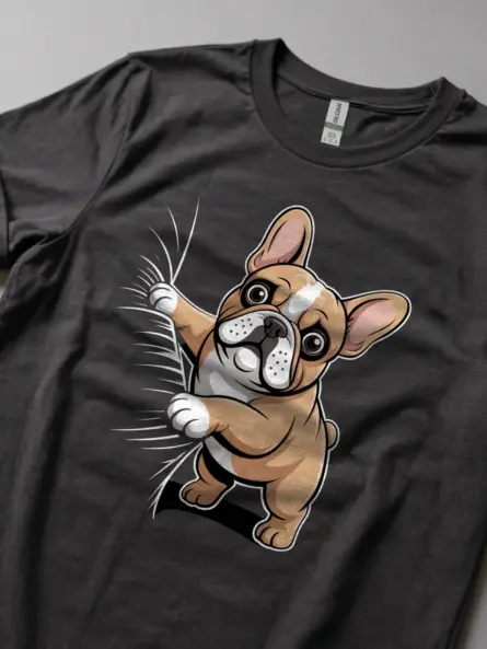 French Bulldog Shirt – Cute Cartoon Dog Lover Graphic Tee - Image 6