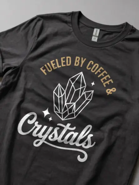 Fueled by Coffee and Crystals Shirt – Bold Spiritual Energy Tee - Image 5