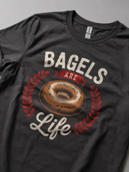 Bagel Lover Shirt with Funny Quote Design - Image 5