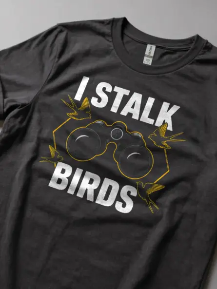 Funny Birdwatcher T-Shirt for Bird Nerds – “I Stalk Birds” Graphic Tee - Image 6