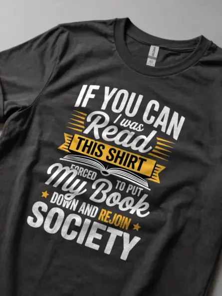 Funny Book Down Shirt for Readers Forced to Rejoin Society - Image 5
