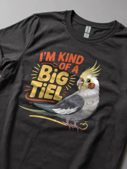 Funny Cockatiel T-Shirt for Parrot Lovers – “I’m Kind of a Big Tiel - Image 11