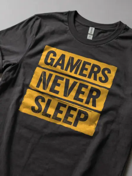 Funny Gamer T Shirt – Gamers Never Sleep Graphic for Night Owls - Image 2