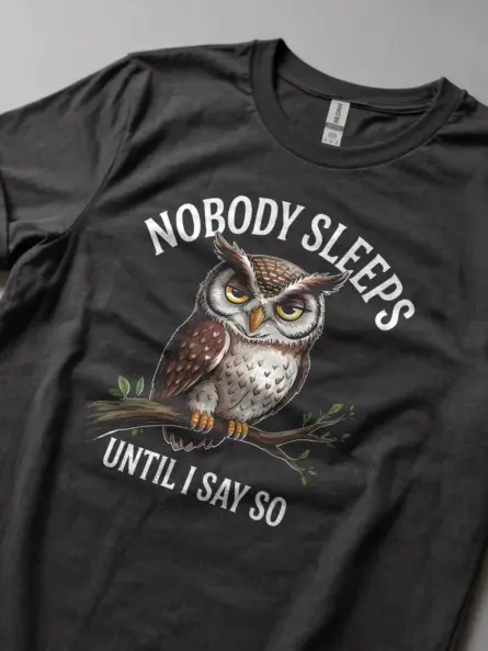 Funny Night Owl T-Shirt for Insomniacs - Image 6