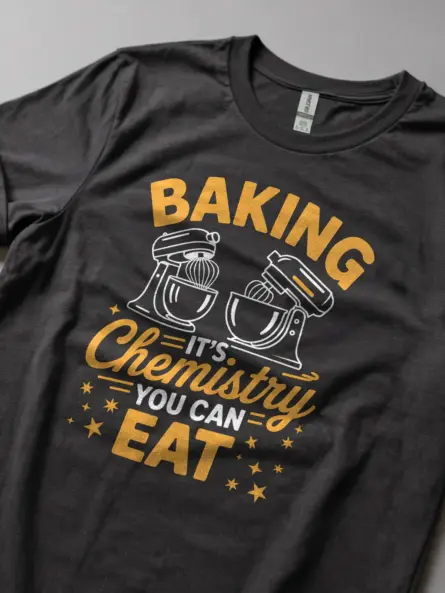 Funny Science Baking T-Shirt for Home Bakers & Chefs - Image 5