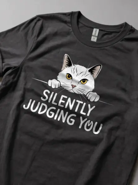 Funny Sphynx Cat tee Shirt – Silently Judging You Tee - Image 2