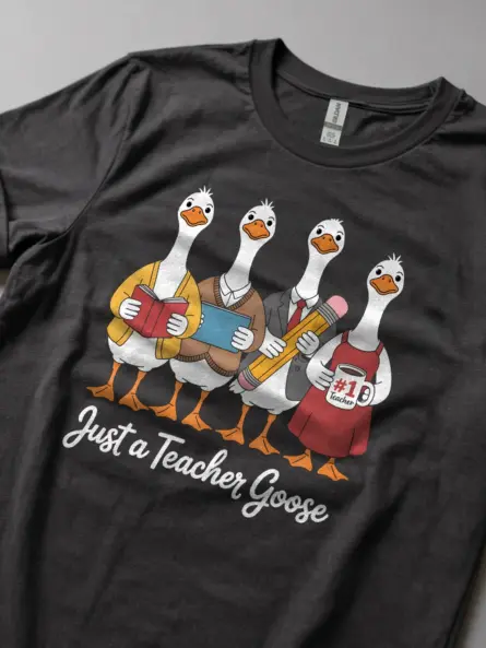 Funny Teacher Goose Shirt – Quirky Back to School Tee - Image 5
