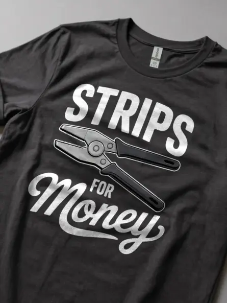 Funny Wire Stripper Electrician Shirt – Strips for Money - Image 5