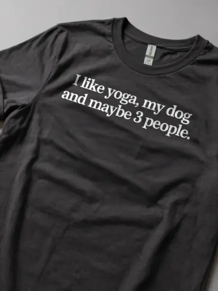 Funny Yoga Dog T-Shirt – Sarcastic Pet Lover Introvert Humor - Image 5