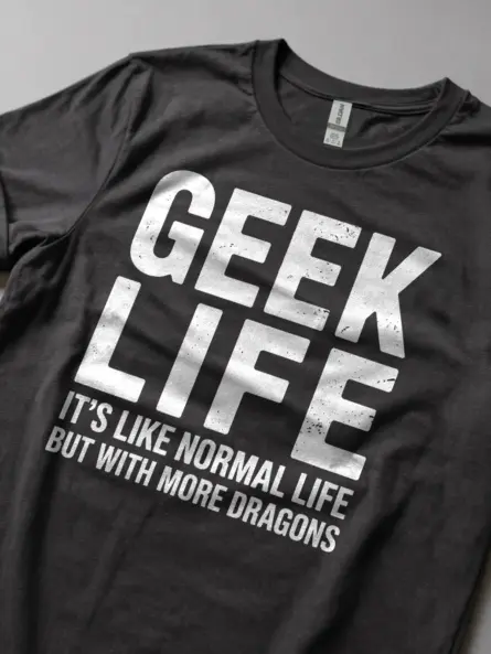 Geek Life Dragon T-Shirt for Nerds - Image 6