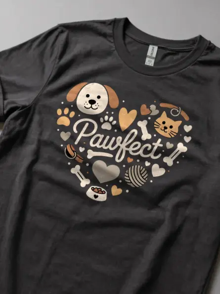 Pawfect Heart Dog Shirt – Cute Pet Lover Gift Tee for Cat & Dog Owners - Image 5