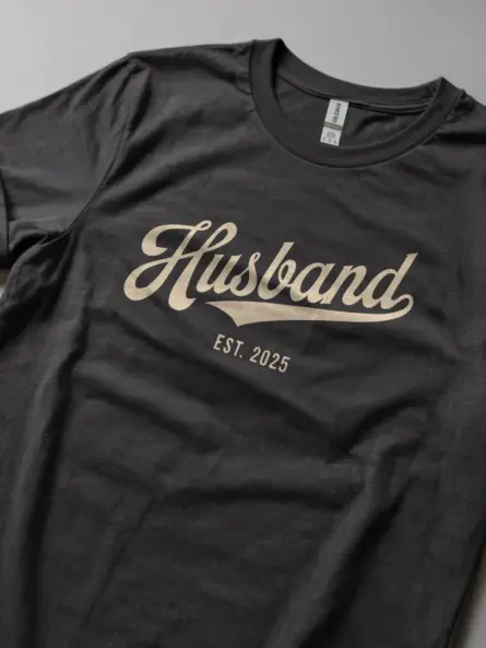 Hubby Est 2025 Shirt – Romantic Wedding Gift for New Husbands - Image 5