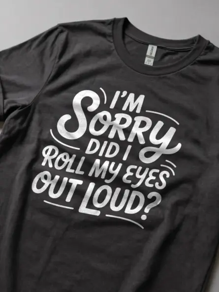Dark Heather Shirt I’m Sorry Did I Roll My Eyes Sarcastic Eye Roll T-Shirt Lifestyle Shot