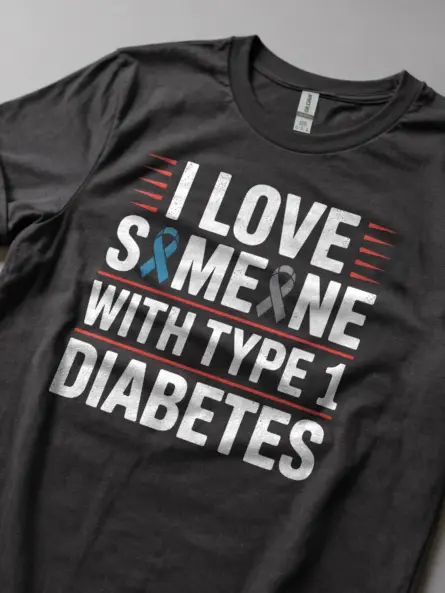 I Love Someone With Type 1 Diabetes Shirt – Bold Awareness Tee - Image 5
