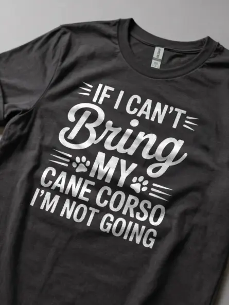 If I Can't Bring My Dog Shirt – Bold Cane Corso Statement Tee - Image 6