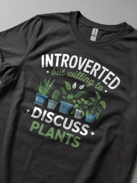 Introverted but Willing to Discuss Plants T-Shirt - Image 5