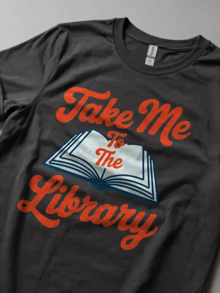 Retro Library Lover Shirt – Take Me to the Library Minimalist Tee - Image 5