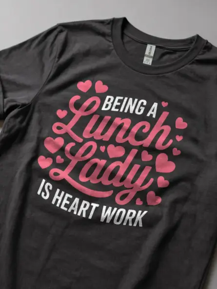 Lunch Lady Appreciation T-Shirt – Heart Work Graphic Tee - Image 5