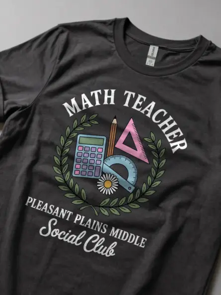 Math Teacher Shirt – Vintage Pastel Social Club Tee for Women - Image 5
