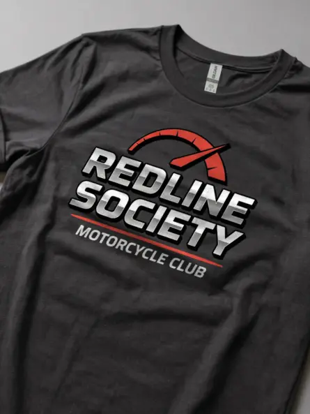 Motorcycle Club T Shirt – Bold Redline Racing Graphic Tee - Image 11