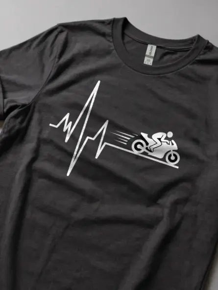 Heartbeat of a Rider – Motorcycle Heartbeat Shirt for Bikers & Nurses - Image 5