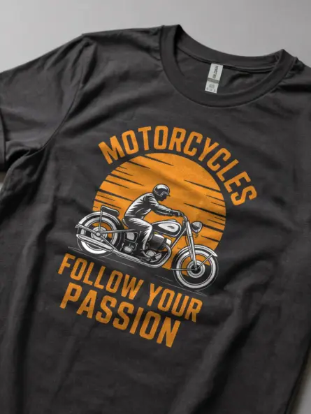 Epic Motorcycle Passion T-Shirt – Vintage Sunset Biker Design - Image 5