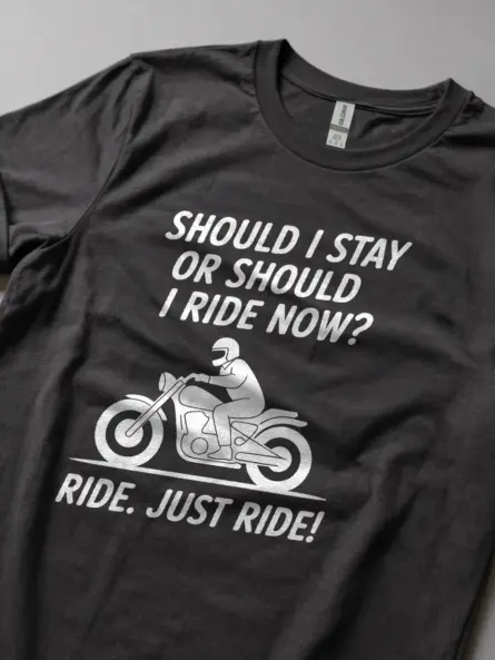 Minimalist Motorcycle Ride T-Shirt – Just Ride with Purpose - Image 5