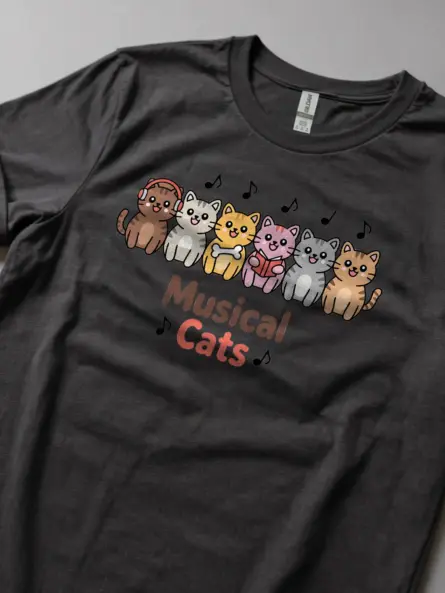 Adorable Musical Cats Music Cat T-Shirt for Pet & Band Lovers - Image 5