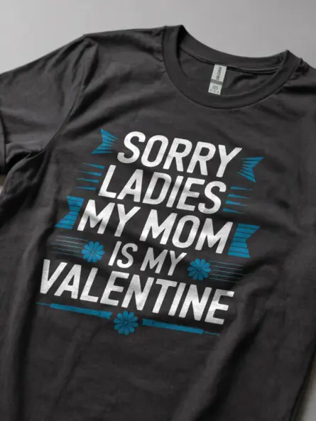 Cute & Funny "My Mom Is My Valentine" Shirt – Perfect School Party Tee - Image 2
