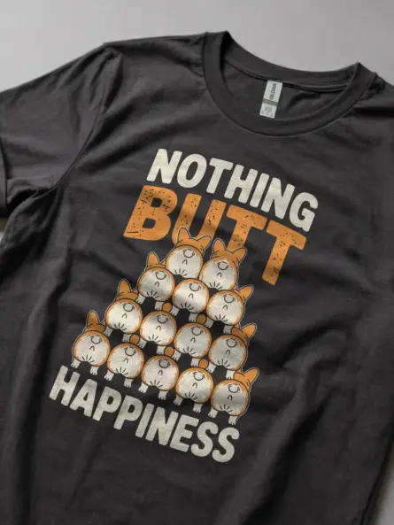 Nothing Butt Happiness Shirt – Vintage Funny Corgi Meme Tee - Image 6