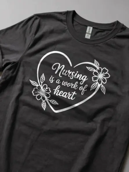 Heartfelt Nursing Is a Work of Heart T-Shirt for Women - Image 5