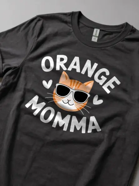 Orange Tabby Cat Mom Shirt – Cute Cat Mom Gift - Image 11