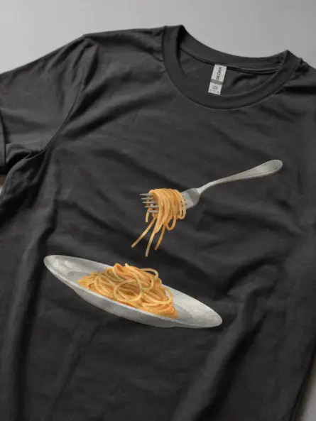 Pasta Lover T-Shirt with Spaghetti Art - Image 11