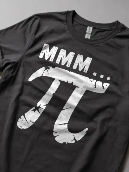 Bold Pi Symbol Shirt with Distressed Math Style for STEM Fans - Image 5