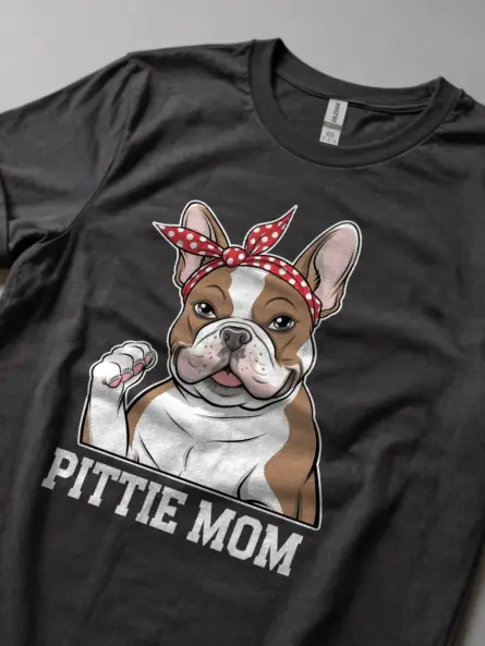 Pittie Mom T-Shirt – Cute Feminist Dog Lover Shirt for Women - Image 8