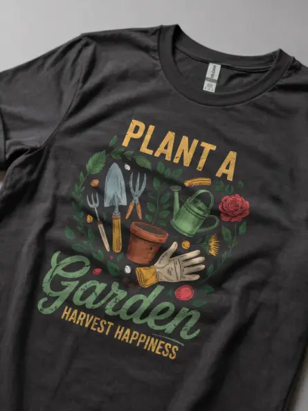 Charming Plant a Garden Harvest Happiness T-Shirt - Image 5