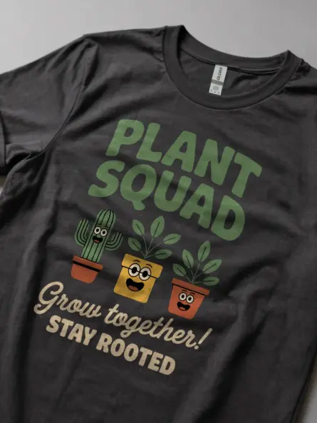 Cheerful Plant Squad T-Shirt – Stay Rooted & Grow Together - Image 5