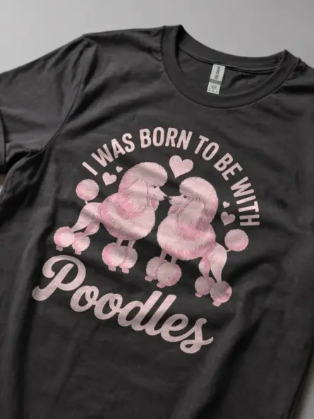 Poodle Lover T-Shirt – Elegant Watercolor Dog Mom Tee Gift - Image 11