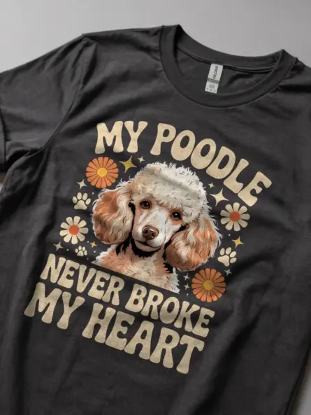 Poodle Never Broke My Heart Shirt – Vintage Groovy Dog Tee - Image 11