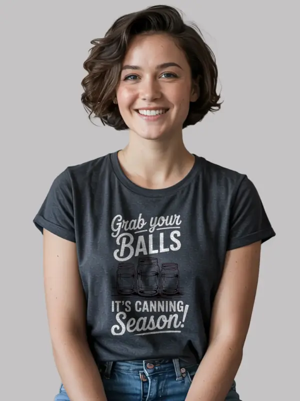 Dark Heather vintage canning jar graphic tee
