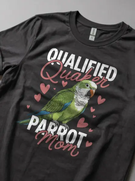 Qualified Quaker Parrot Mom T-Shirt - Image 2