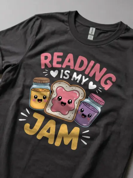 Reading Is My Jam Shirt – Adorable Pun Tee for Book Lovers - Image 5