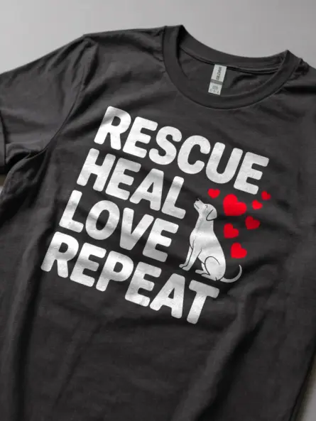 Rescue Love Repeat Shirt – Uplifting Dog Rescue Volunteer Tee - Image 11