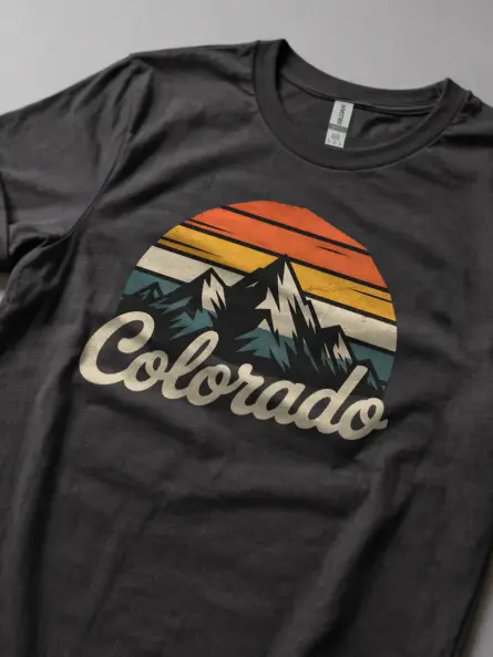 Retro Colorado Mountain T-Shirt for Outdoor Adventure Fans - Image 5